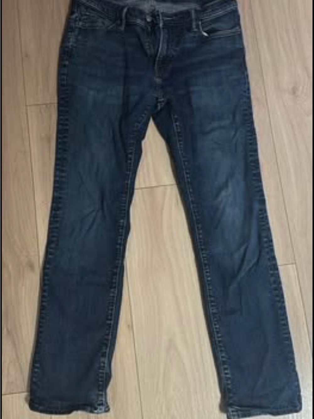 Abercrombie & Fitch Men's Dark Blue Straight Jeans